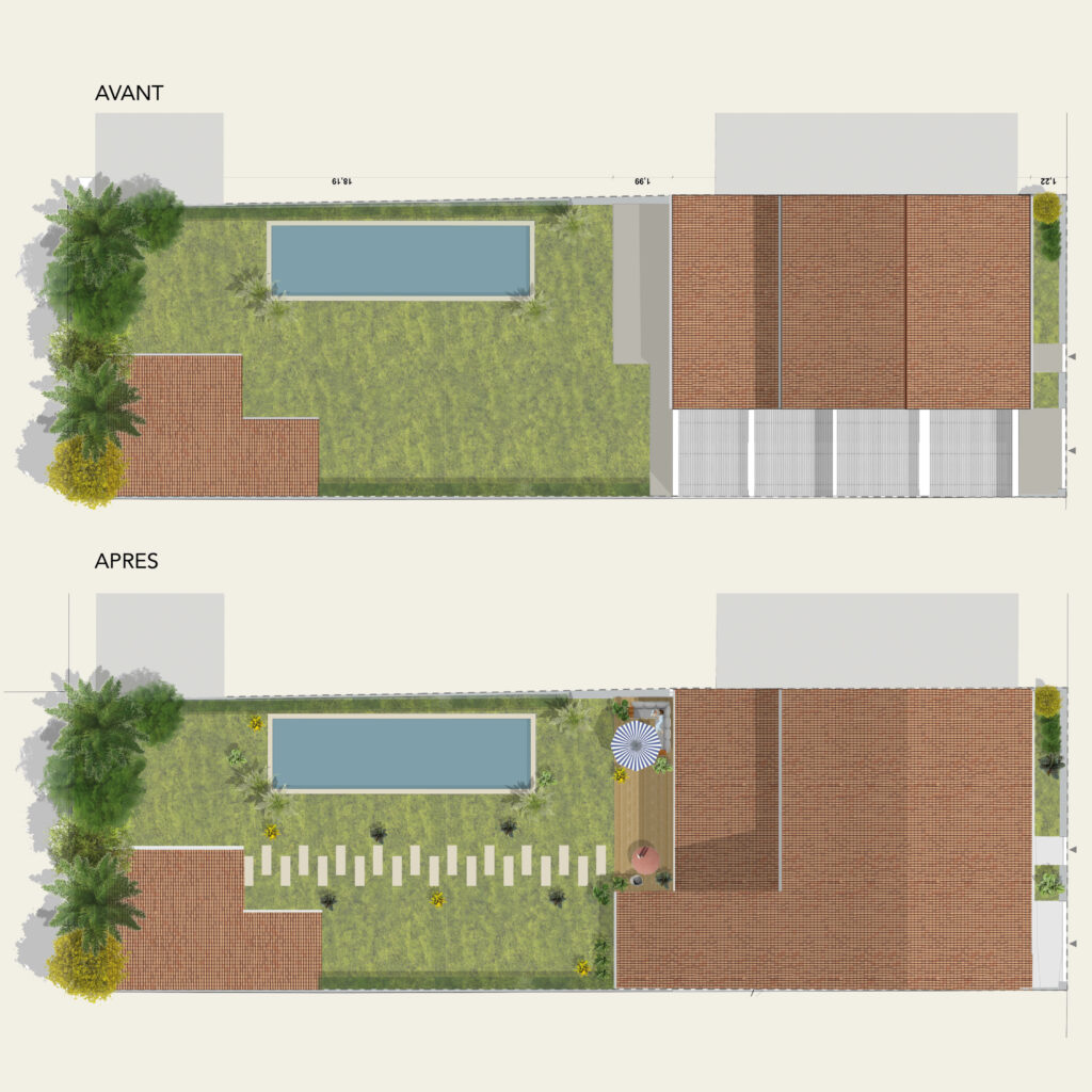 AVANT / APRES PLAN MASSE