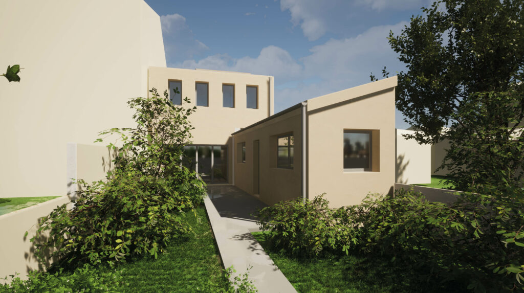 FACADE SUR JARDIN PROJET