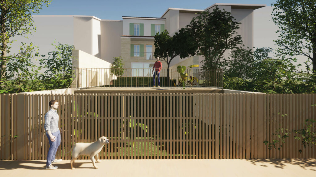 RENDU TERRASSE SUR PILOTIS