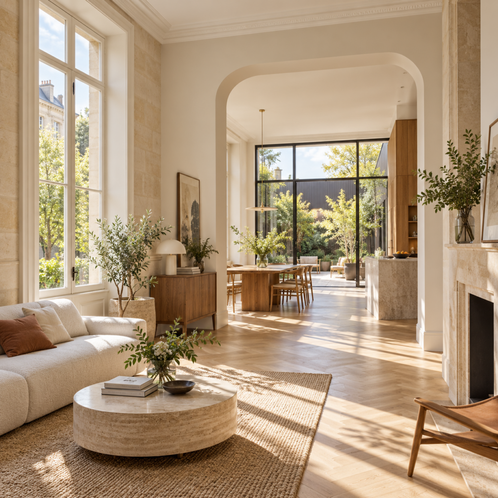 rénovation maison bordelaise / lumière naturelle